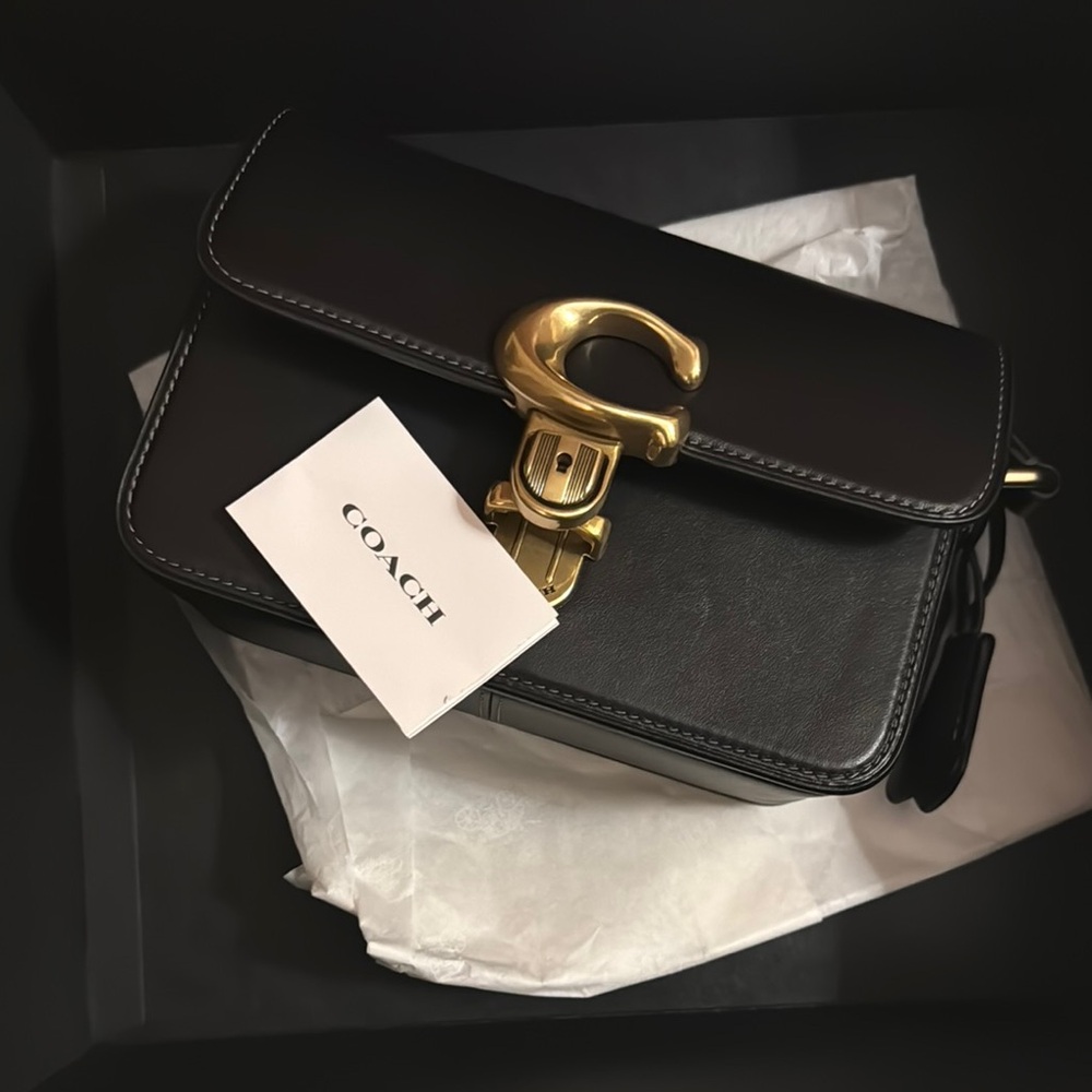 BRAND NEW Coach Cassie Crossbody Bag (Black Leather + Gold Hardware)